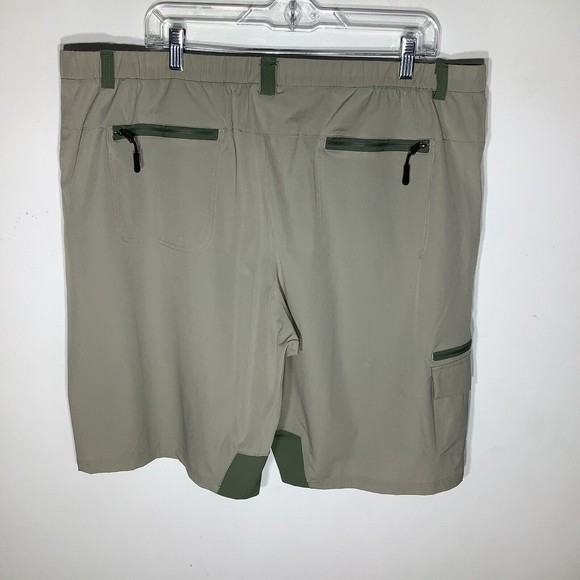 Little Donkey‎ Andy Mens Dry Tech Lightweight Cargo Shorts Tan Size XXL NWT - Picture 3 of 9